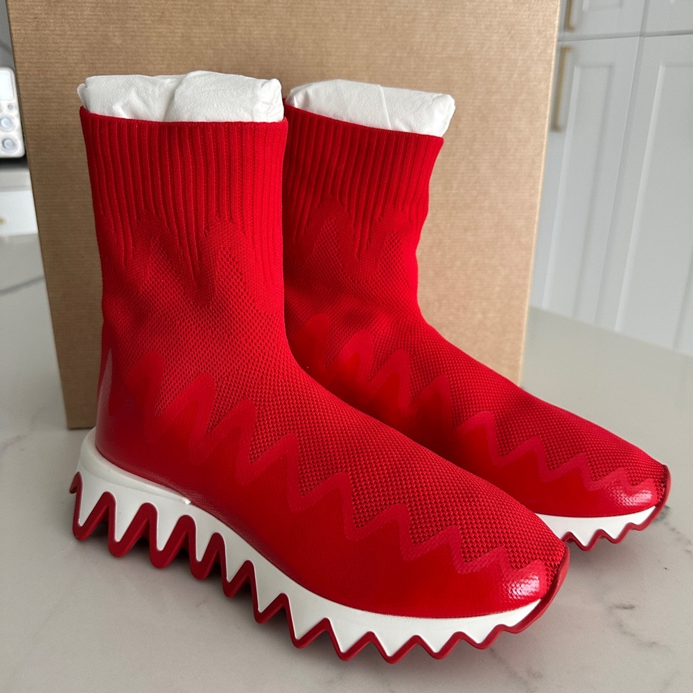 Christian Louboutin Sharky Sock Flat Sneakers